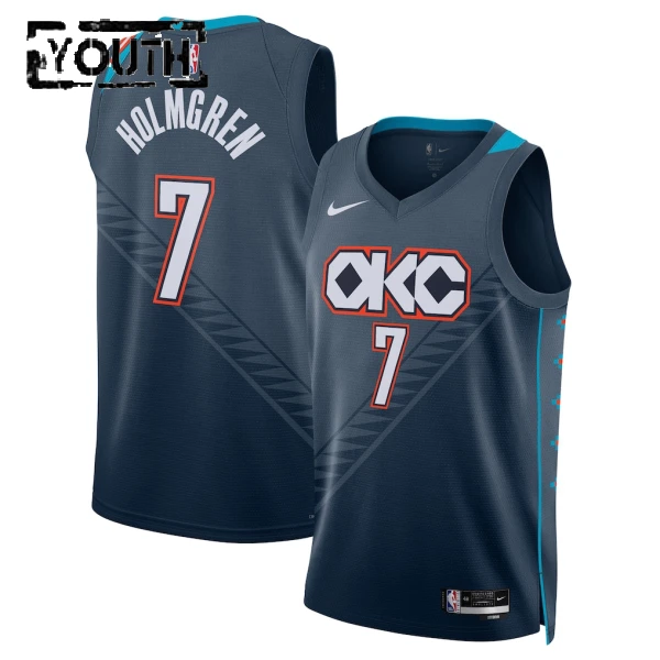 Nike Dječji Dres Oklahoma City Thunder Chet Holmgren City Edition 2025/26 Swingman Crna