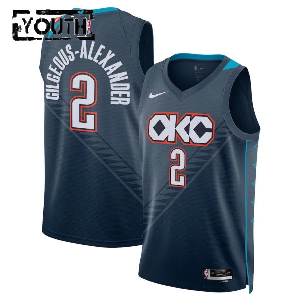 Nike Dječji Dres Oklahoma City Thunder Shai Gilgeous Alexander City Edition 2025/26 Swingman Crna