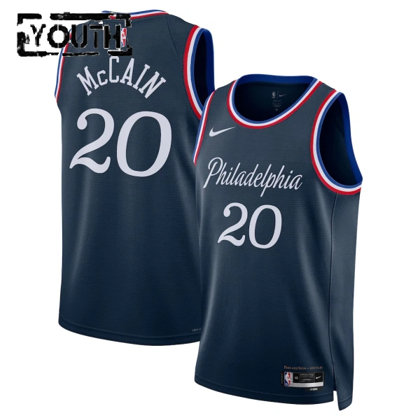 Nike Dječji Dres Philadelphia 76ers Jared Mccain City Edition 2025/26 Swingman Navy