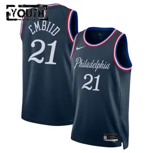 Nike Dječji Dres Philadelphia 76ers Joel Embiid City Edition 2025/26 Swingman Navy