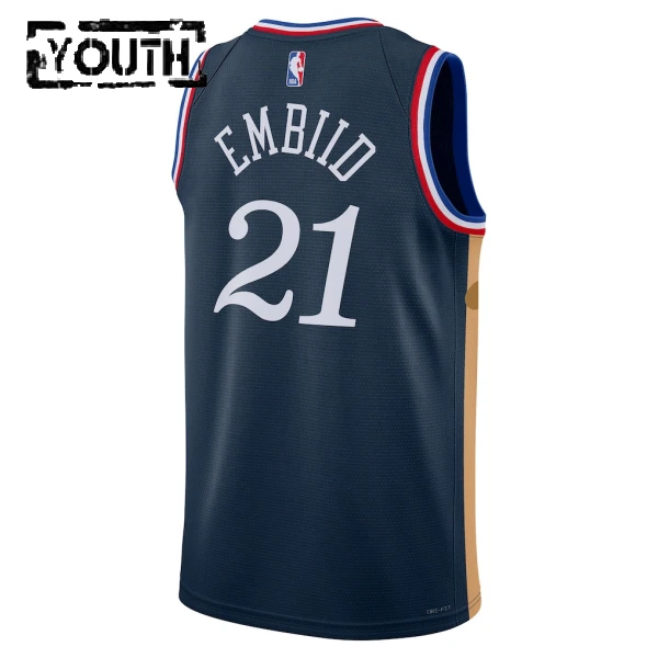 Nike Dječji Dres Philadelphia 76ers Joel Embiid City Edition 2025/26 Swingman Navy