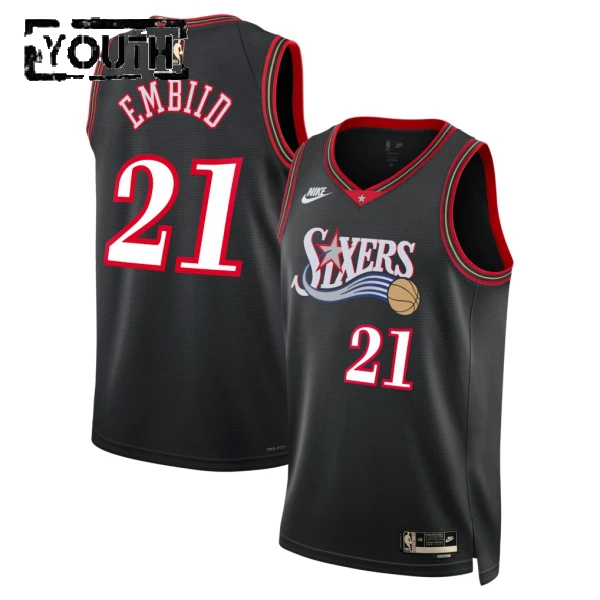 Nike Dječji Dres Philadelphia 76ers Joel Embiid Classic Edition 2025/26 Swingman Crna