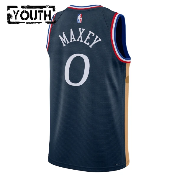 Nike Dječji Dres Philadelphia 76ers Tyrese Maxey City Edition 2025/26 Swingman Navy