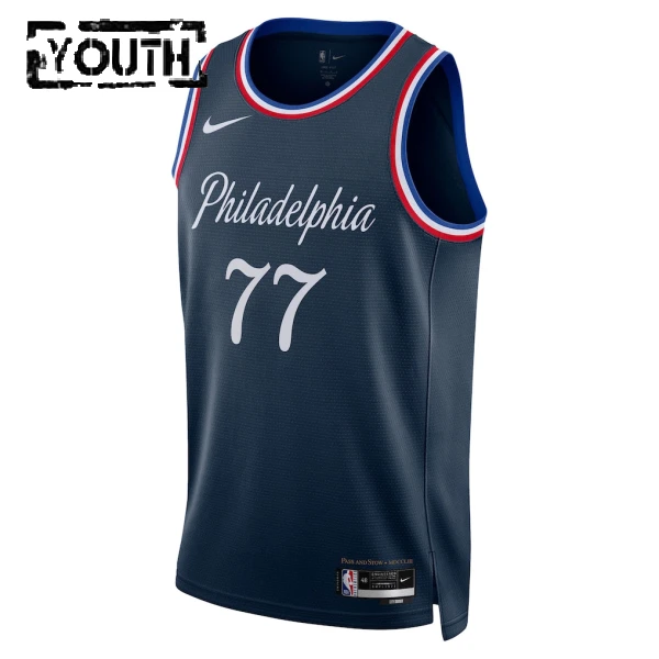 Nike Dječji Dres Philadelphia 76ers VJ Edgecombe City Edition 2025/26 Swingman Navy