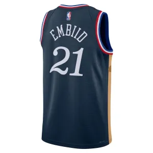 Nike Muški Dres Philadelphia 76ers Joel Embiid City Edition 2025/26 Swingman Navy