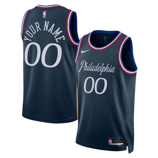 Nike Muški Dres Philadelphia 76ers Personalizacija City Edition 2025/26 Swingman Navy