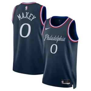 Nike Muški Dres Philadelphia 76ers Tyrese Maxey City Edition 2025/26 Swingman Navy