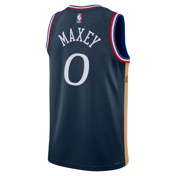 Nike Muški Dres Philadelphia 76ers Tyrese Maxey City Edition 2025/26 Swingman Navy