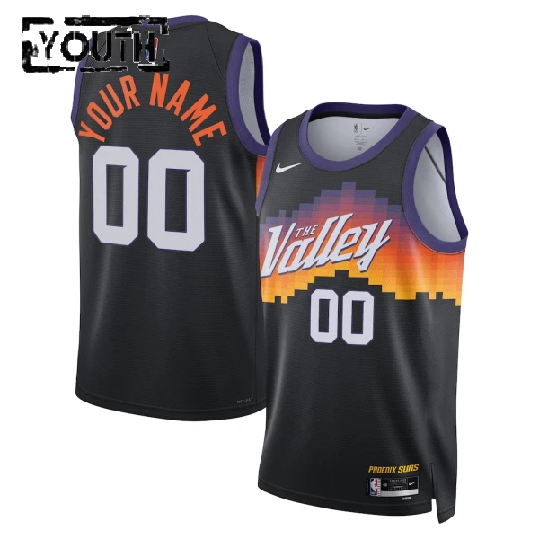 Nike Dječji Dres Phoenix Suns Personalizacija City Edition 2025/26 Swingman Crna