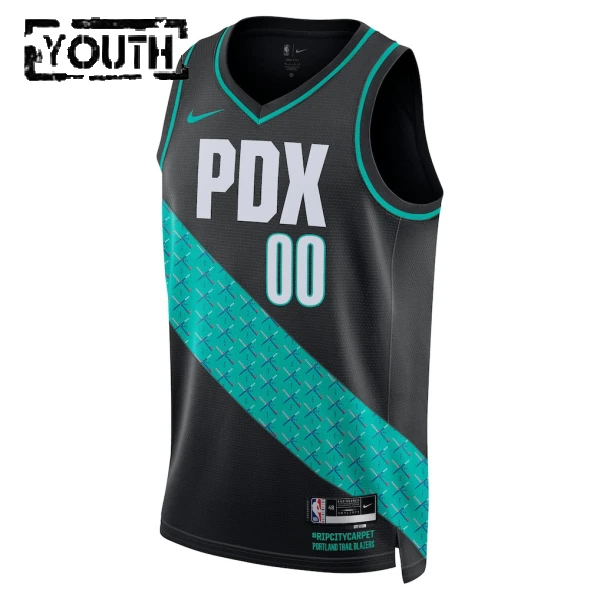 Nike Dječji Dres Portland Trail Blazers Personalizacija City Edition 2025/26 Swingman Crna