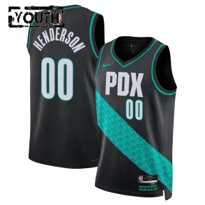 Nike Dječji Dres Portland Trail Blazers Scoot Henderson City Edition 2025/26 Swingman Crna