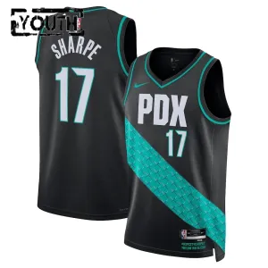 Nike Dječji Dres Portland Trail Blazers Shaedon Sharpe City Edition 2025/26 Swingman Crna
