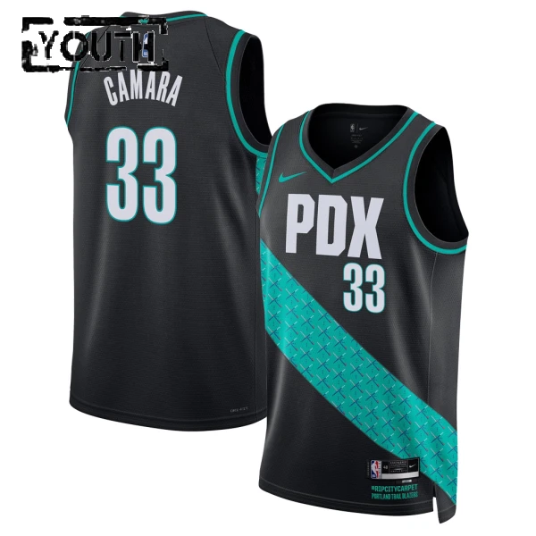 Nike Dječji Dres Portland Trail Blazers Toumani Camara City Edition 2025/26 Swingman Crna