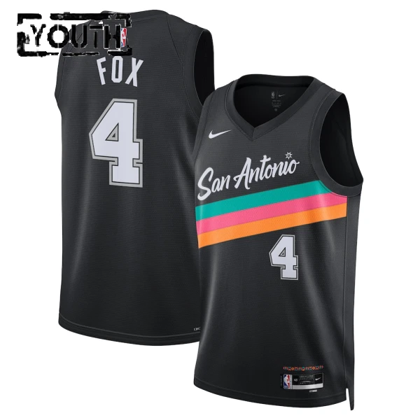 Nike Dječji Dres San Antonio Spurs De Aaron Fox City Edition 2025/26 Swingman Crna