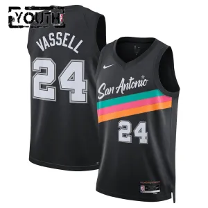 Nike Dječji Dres San Antonio Spurs Devin Vassell City Edition 2025/26 Swingman Crna