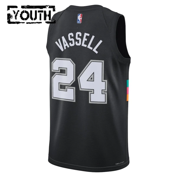 Nike Dječji Dres San Antonio Spurs Devin Vassell City Edition 2025/26 Swingman Crna