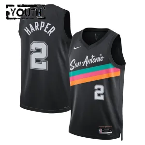 Nike Dječji Dres San Antonio Spurs Dylan Harper City Edition 2025/26 Swingman Crna
