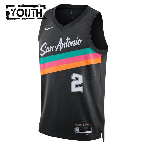 Nike Dječji Dres San Antonio Spurs Dylan Harper City Edition 2025/26 Swingman Crna