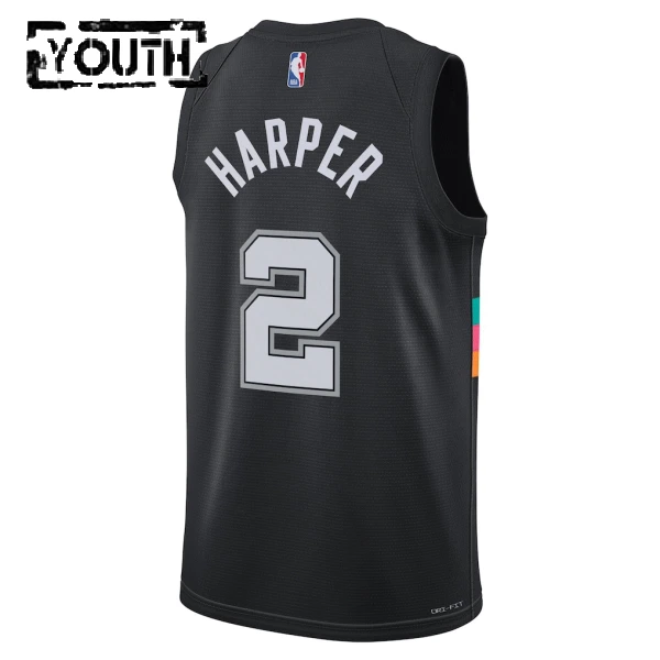 Nike Dječji Dres San Antonio Spurs Dylan Harper City Edition 2025/26 Swingman Crna