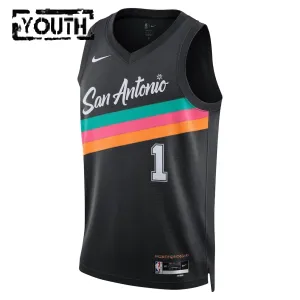 Nike Dječji Dres San Antonio Spurs Victor Wembanyama City Edition 2025/26 Swingman Crna