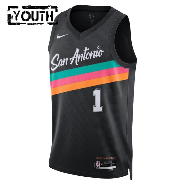 Nike Dječji Dres San Antonio Spurs Victor Wembanyama City Edition 2025/26 Swingman Crna