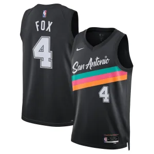 Nike Muški Dres San Antonio Spurs De Aaron Fox City Edition 2025/26 Swingman Crna
