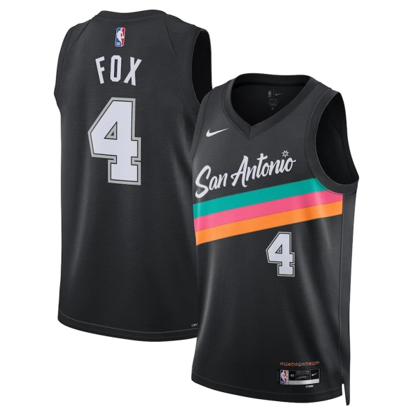 Nike Muški Dres San Antonio Spurs De Aaron Fox City Edition 2025/26 Swingman Crna