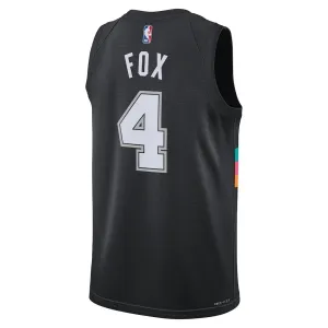 Nike Muški Dres San Antonio Spurs De Aaron Fox City Edition 2025/26 Swingman Crna