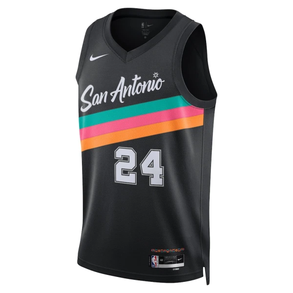 Nike Muški Dres San Antonio Spurs Devin Vassell City Edition 2025/26 Swingman Crna