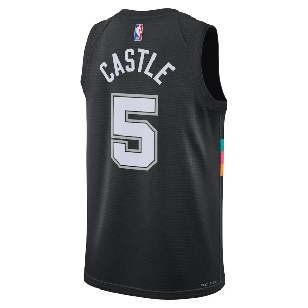 Nike Muški Dres San Antonio Spurs Stephon Castle City Edition 2025/26 Swingman Crna