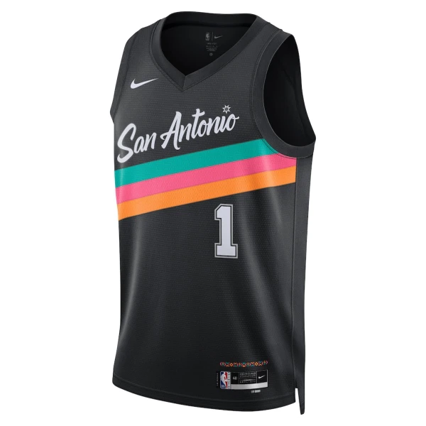 Nike Muški Dres San Antonio Spurs Victor Wembanyama City Edition 2025/26 Swingman Crna