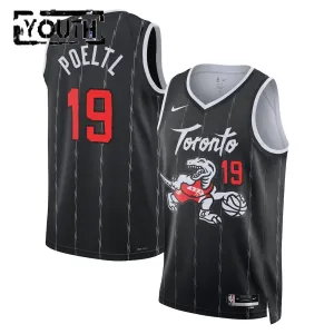 Nike Dječji Dres Toronto Raptors Jakob Poeltl City Edition 2025/26 Swingman Crna