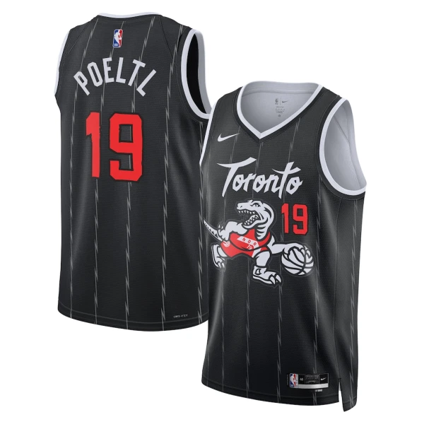 Nike Muški Dres Toronto Raptors Jakob Poeltl City Edition 2025/26 Swingman Crna