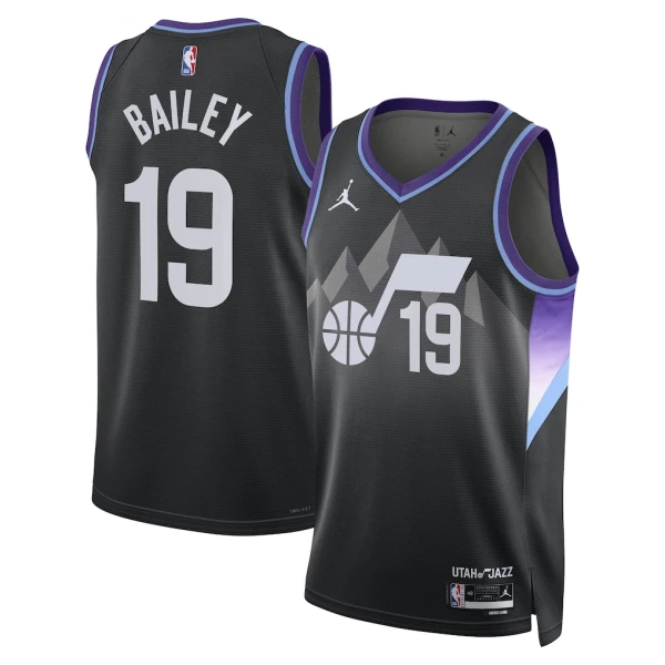 Muški Dres Utah Jazz Jordan Ace Bailey Statement Edition 2025/26 Swingman Crna
