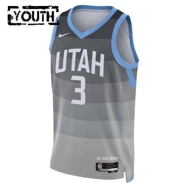 Nike Dječji Dres Utah Jazz Keyonte George City Edition 2025/26 Swingman Sivo