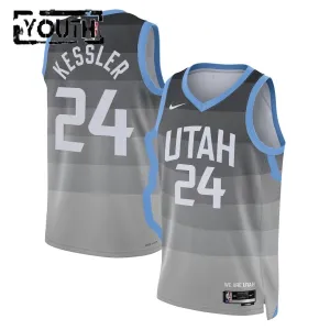 Nike Dječji Dres Utah Jazz Walker Kessler City Edition 2025/26 Swingman Sivo