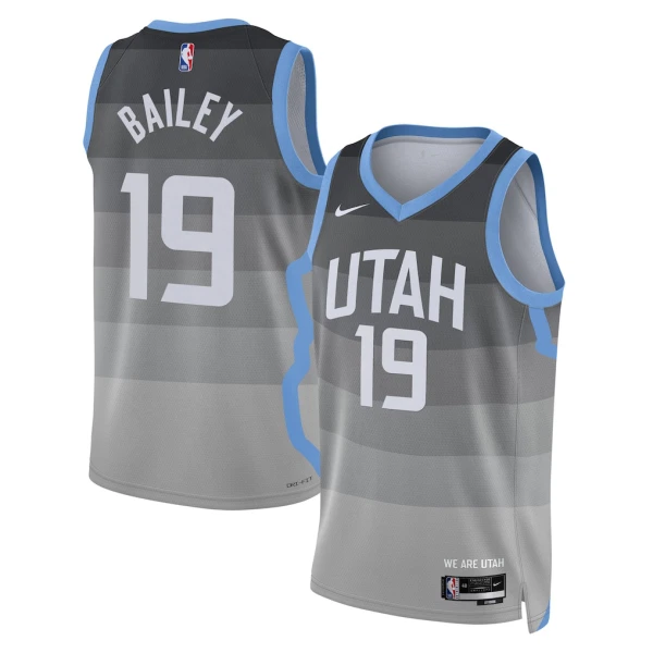 Nike Muški Dres Utah Jazz Ace Bailey City Edition 2025/26 Swingman Sivo
