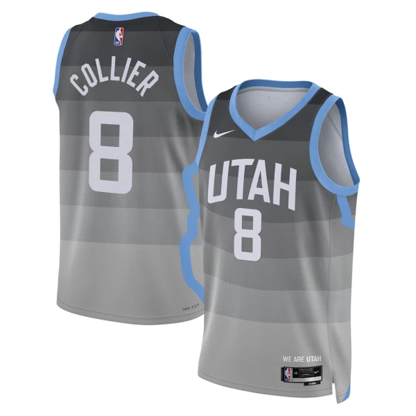 Nike Muški Dres Utah Jazz Isaiah Collier City Edition 2025/26 Swingman Sivo