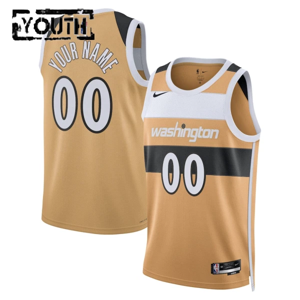 Nike Dječji Dres Washington Wizards Personalizacija City Edition 2025/26 Swingman Zlato