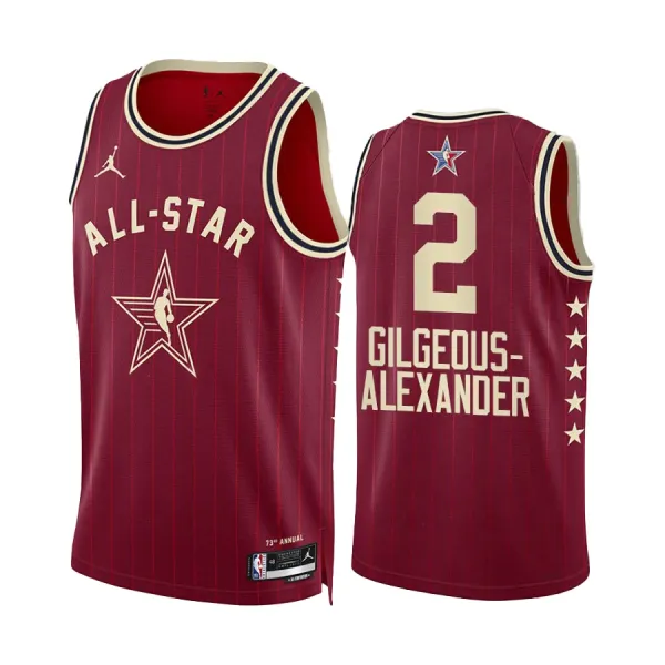 Muški Dres Shai Gilgeous Alexander All Star 2024 Swingman Crvena Muški Dres Shai Gilgeous Alexander All Star 2024 Swingman Crvena