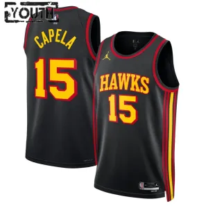 Dječji Dres Atlanta Hawks Jordan Clint Capela 15 Statement Edition Swingman Crna