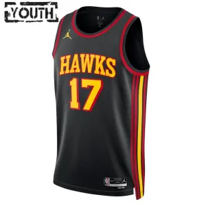 Dječji Dres Atlanta Hawks Jordan Onyeka Okongwu 17 Statement Edition Swingman Crna