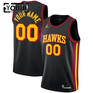Dječji Dres Atlanta Hawks Jordan Personalizacija Statement Edition Swingman Crna