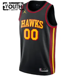 Dječji Dres Atlanta Hawks Jordan Personalizacija Statement Edition Swingman Crna