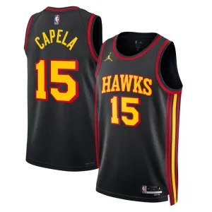 Muški Dres Atlanta Hawks Jordan Clint Capela 15 Statement Edition Swingman Crna