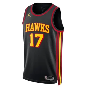 Muški Dres Atlanta Hawks Jordan Onyeka Okongwu 17 Statement Edition Swingman Crna