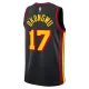 Muški Dres Atlanta Hawks Jordan Onyeka Okongwu 17 Statement Edition Swingman Crna