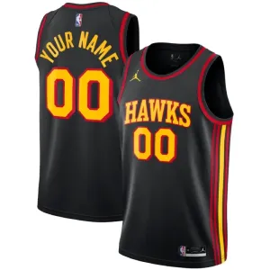 Muški Dres Atlanta Hawks Jordan Personalizacija Statement Edition Swingman Crna