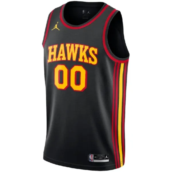 Muški Dres Atlanta Hawks Jordan Personalizacija Statement Edition Swingman Crna