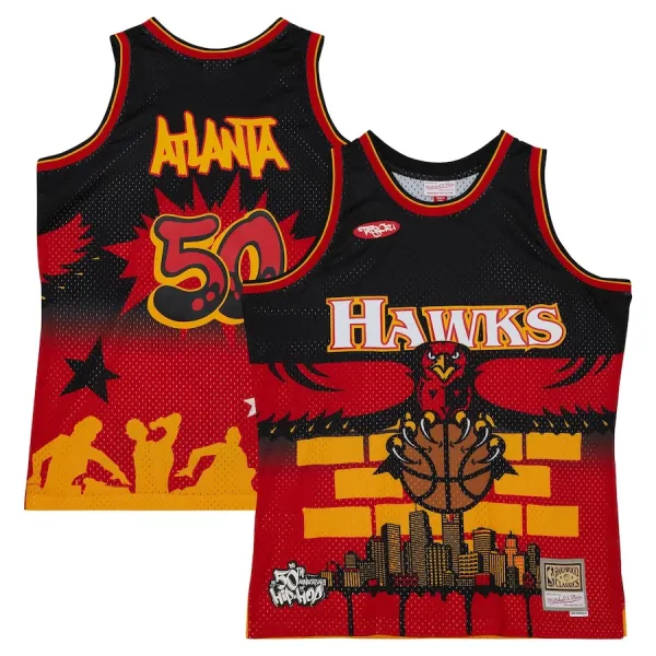 Muški Dres Atlanta Hawks Mitchell Ness x Tats Cru Edition Hardwood Classics 2023/24 Swingman Crna Muški Dres Atlanta Hawks Mitchell Ness x Tats Cru Edition Hardwood Classics 2023/24 Swingman Crna